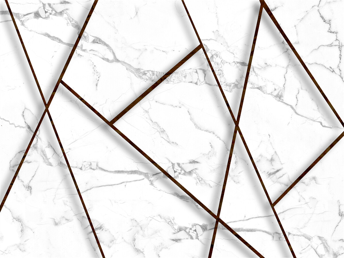 Papier peint inclusions noires sur marbre blanc