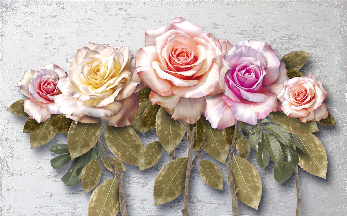 Papier peint un bouquet de roses magnifiques