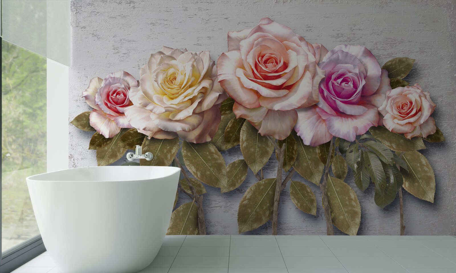 Papier peint un bouquet de roses magnifiques
