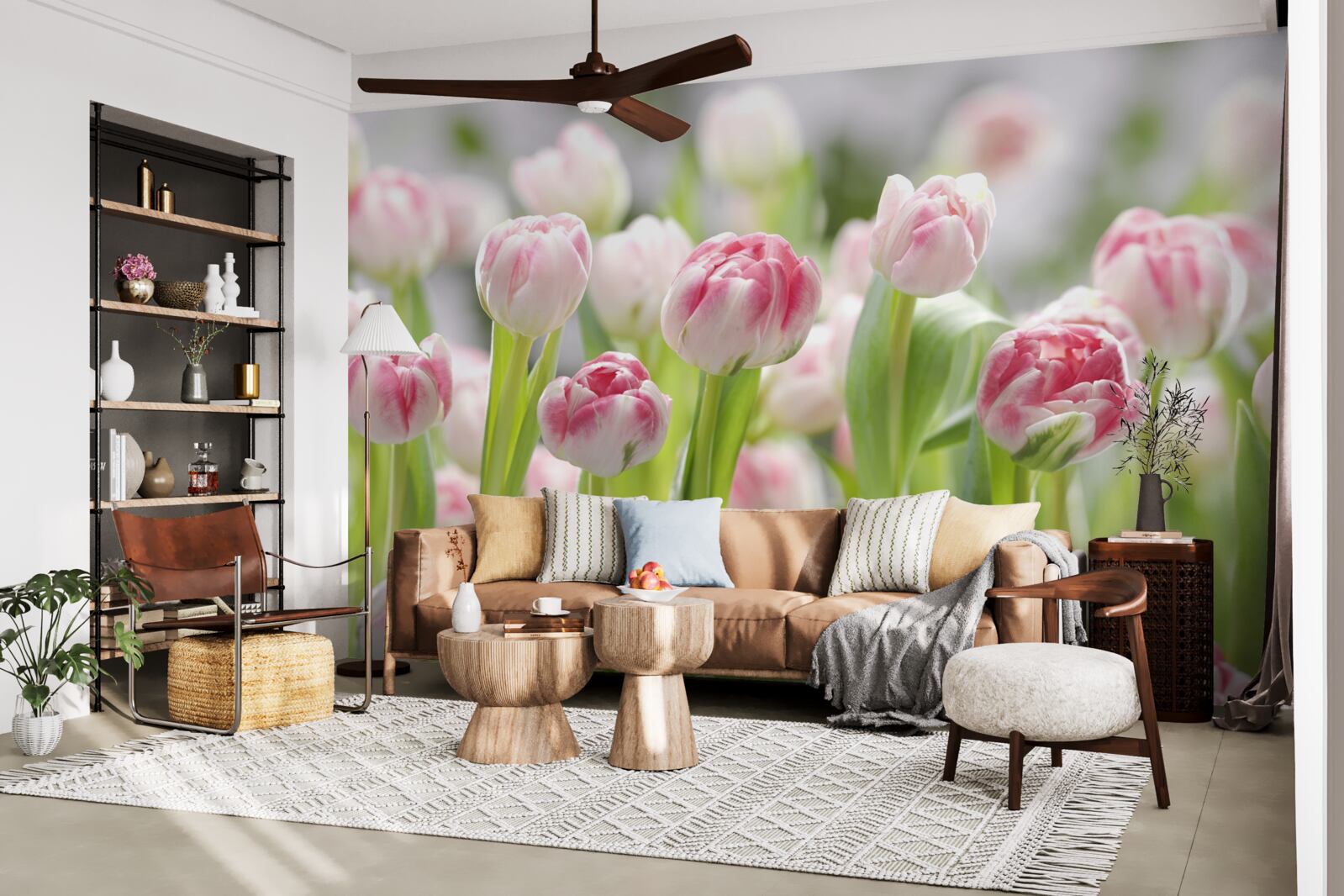 Papier peint bourgeons de tulipe non ouverts