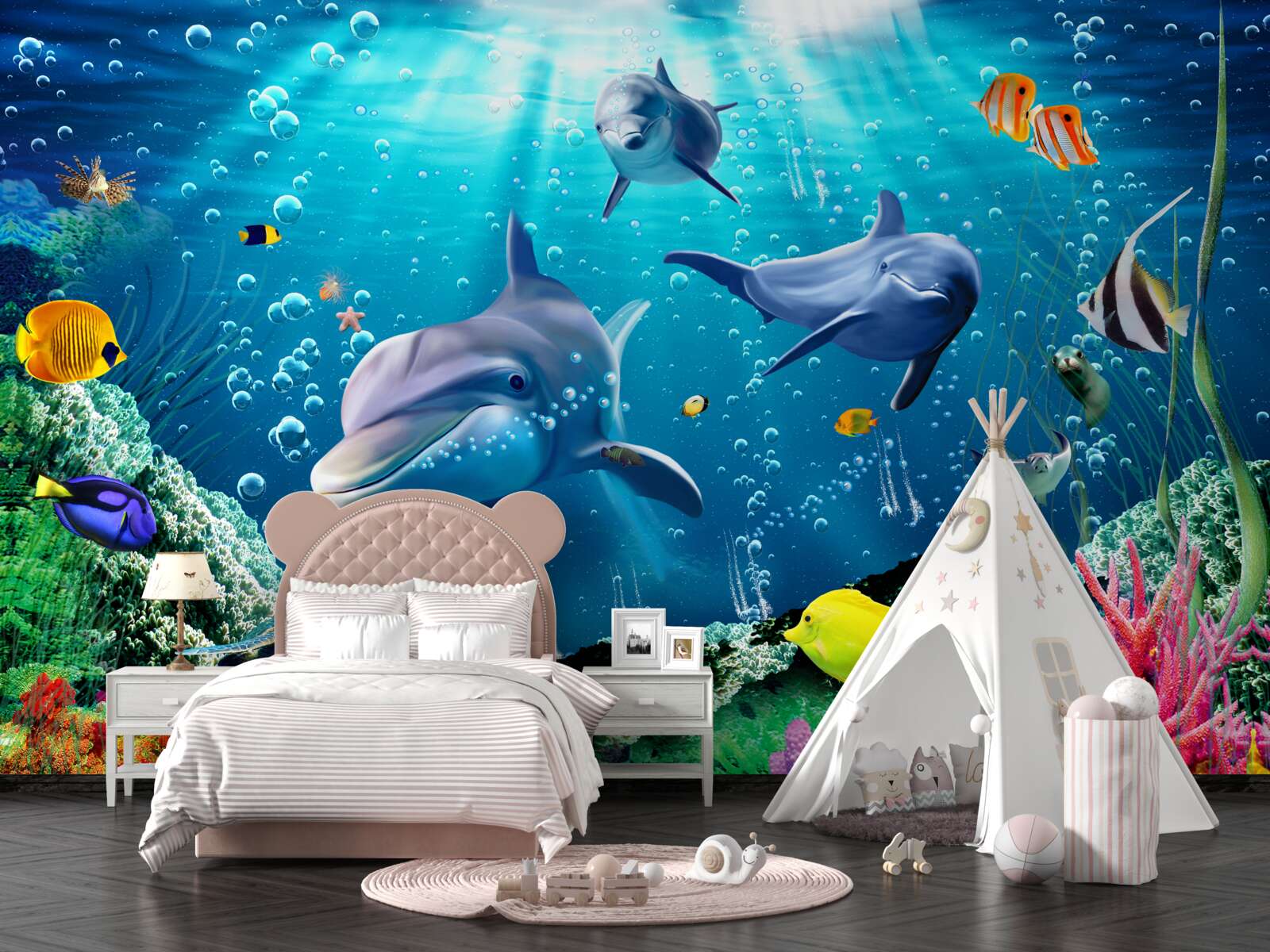 Papier peint le monde sous-marin et ses habitants