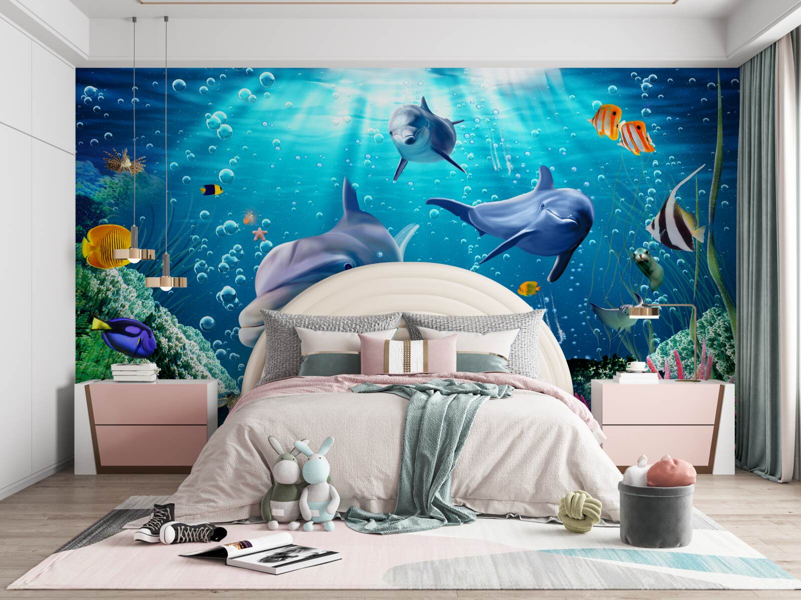 Papier peint le monde sous-marin et ses habitants