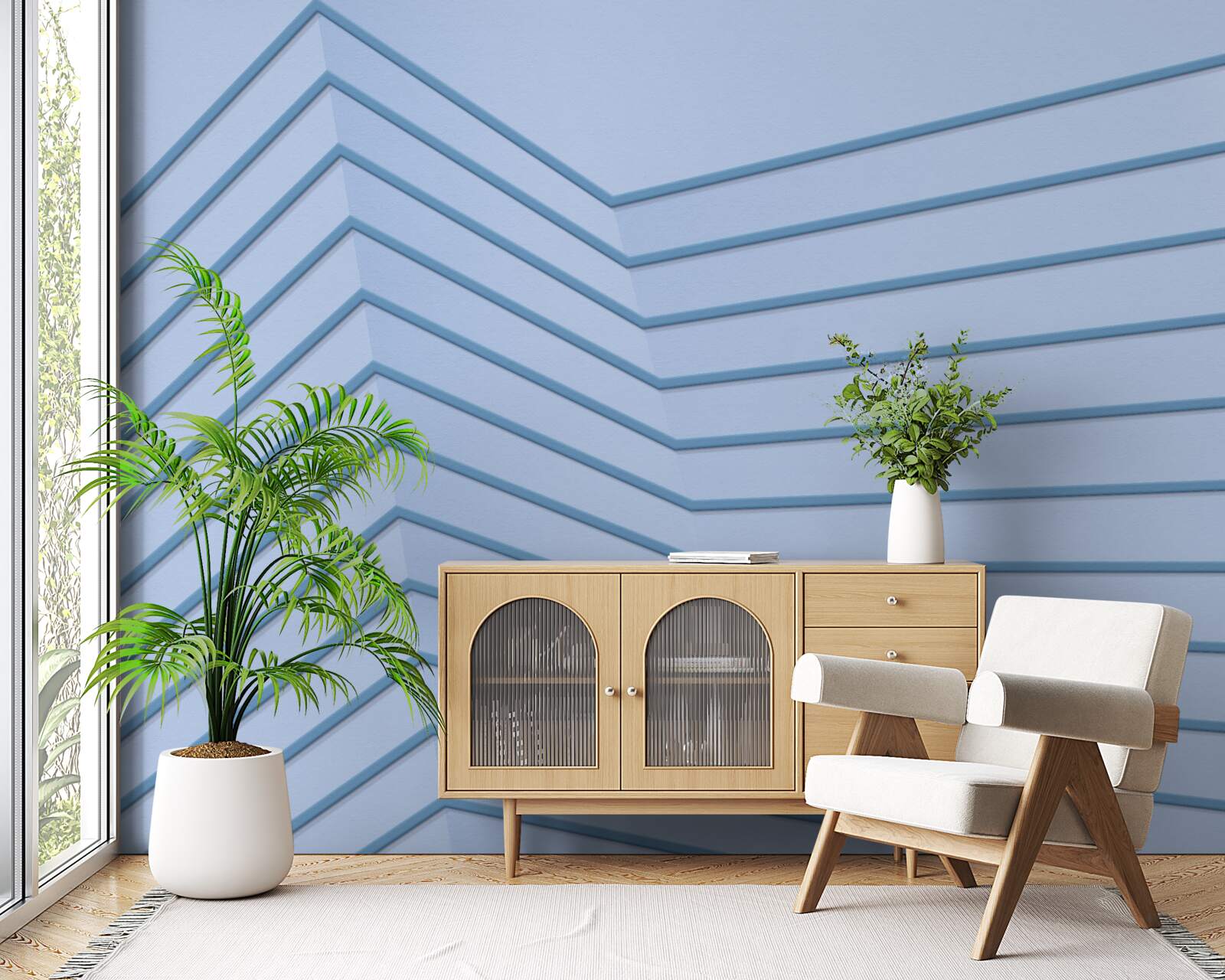 Papier peint les lignes bleues sont abstraites