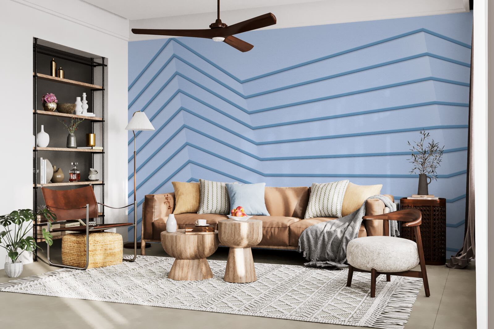 Papier peint les lignes bleues sont abstraites