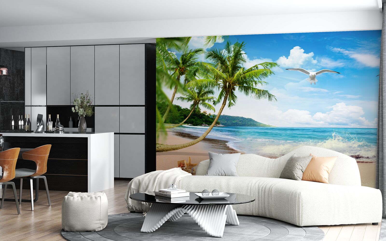 Papier peint paysage côtier sous les tropiques