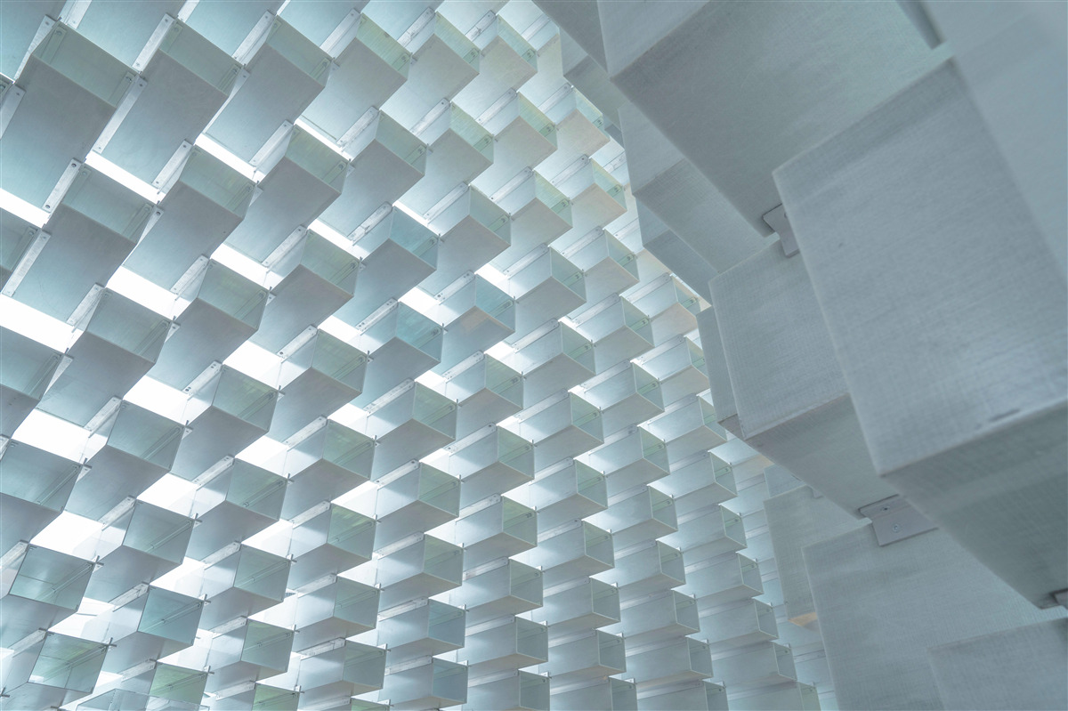 Papier peint Mur avec rectangles flottants en 3D