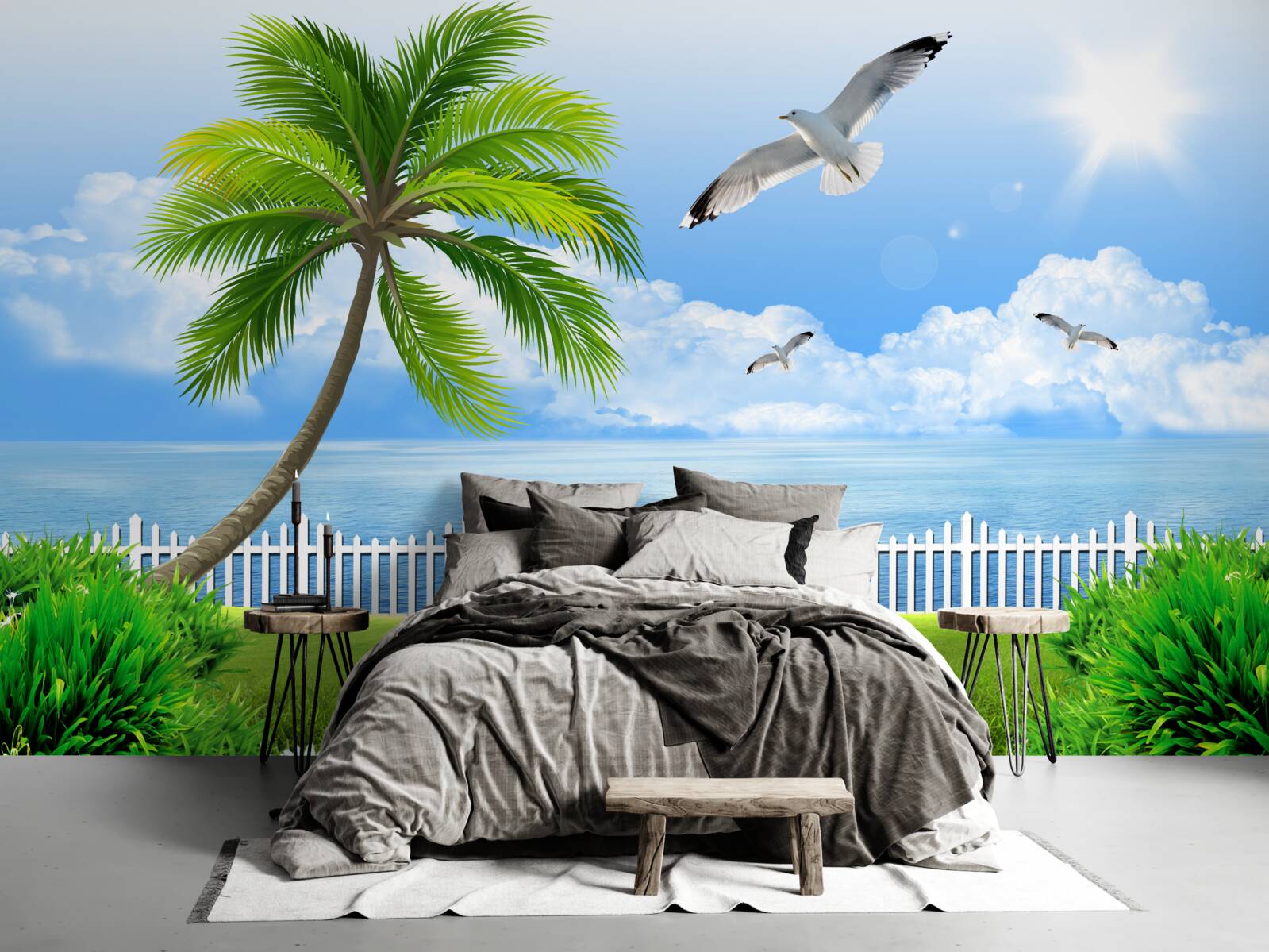 Papier peint journée ensoleillée près de la côte