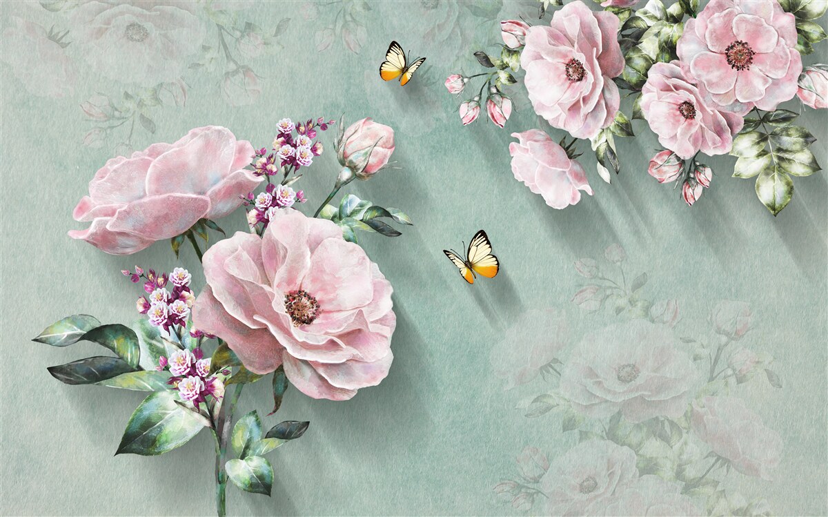 Papier peint des branches de fleurs magnifiques