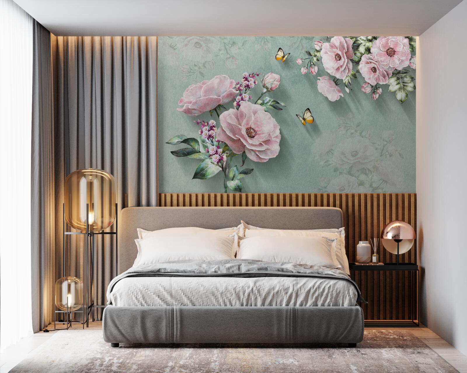 Papier peint des branches de fleurs magnifiques