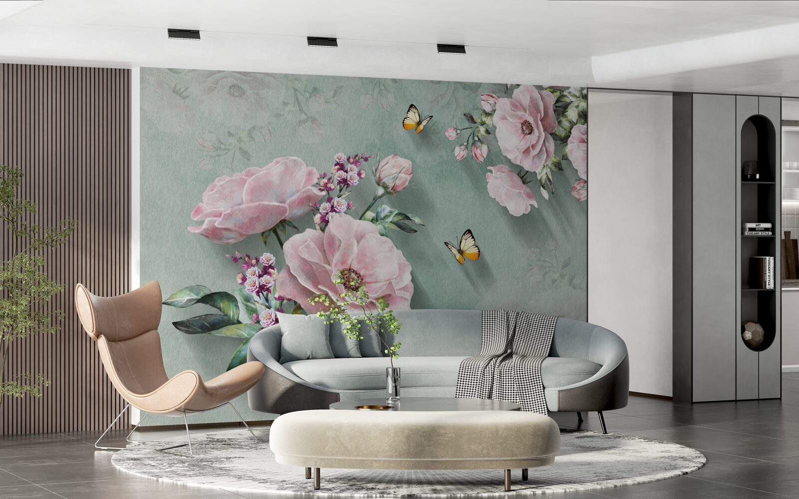 Papier peint des branches de fleurs magnifiques