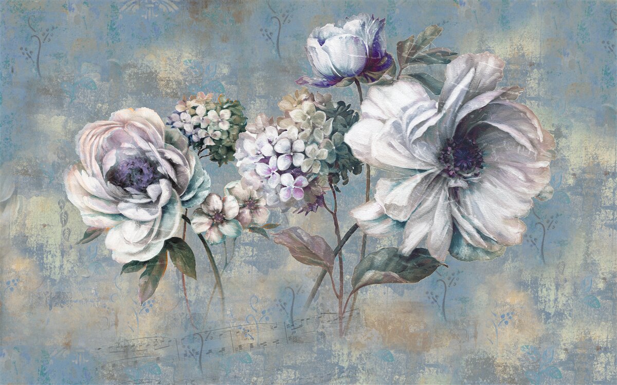 Papier peint bouquet de fleurs d'été