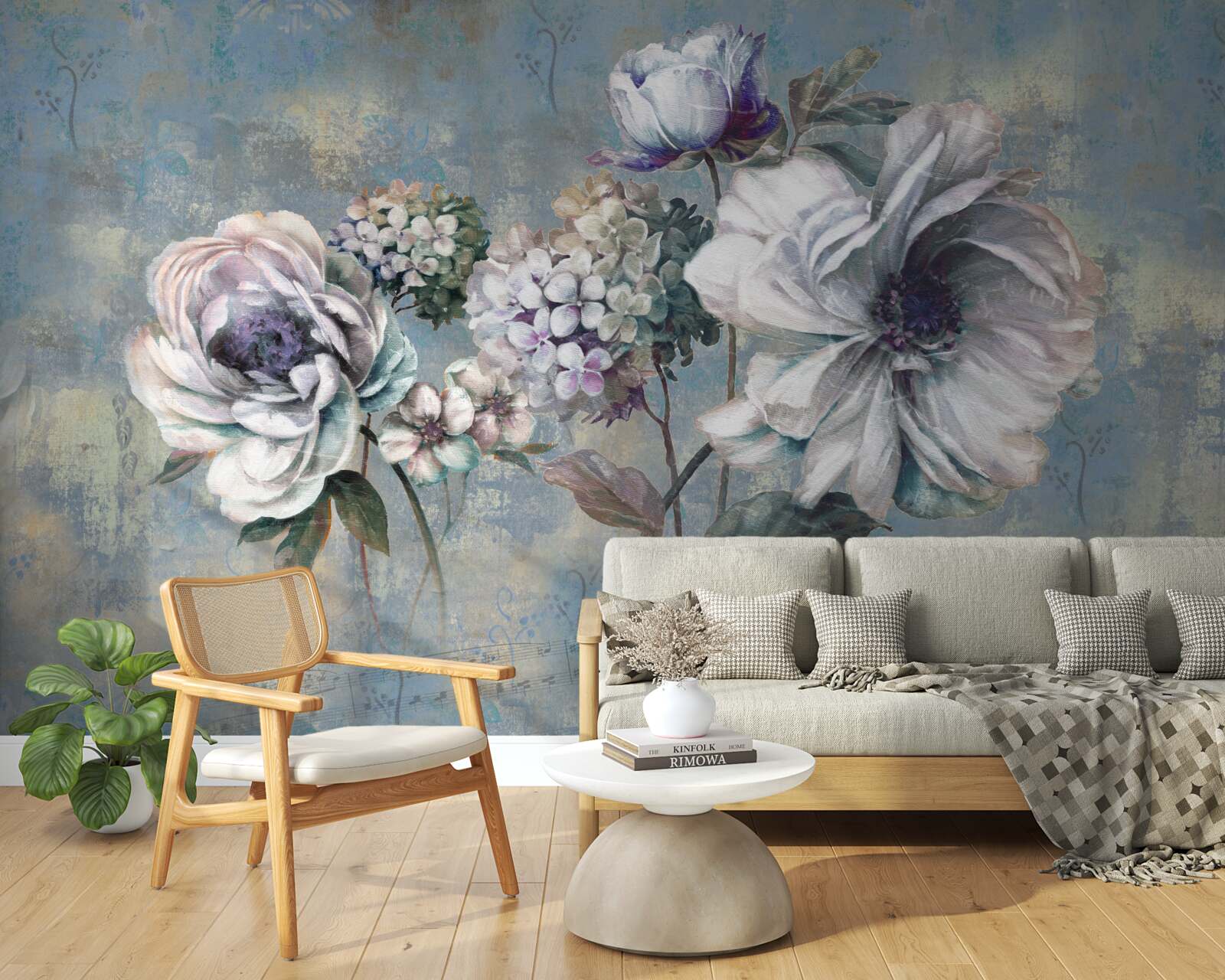 Papier peint bouquet de fleurs d'été