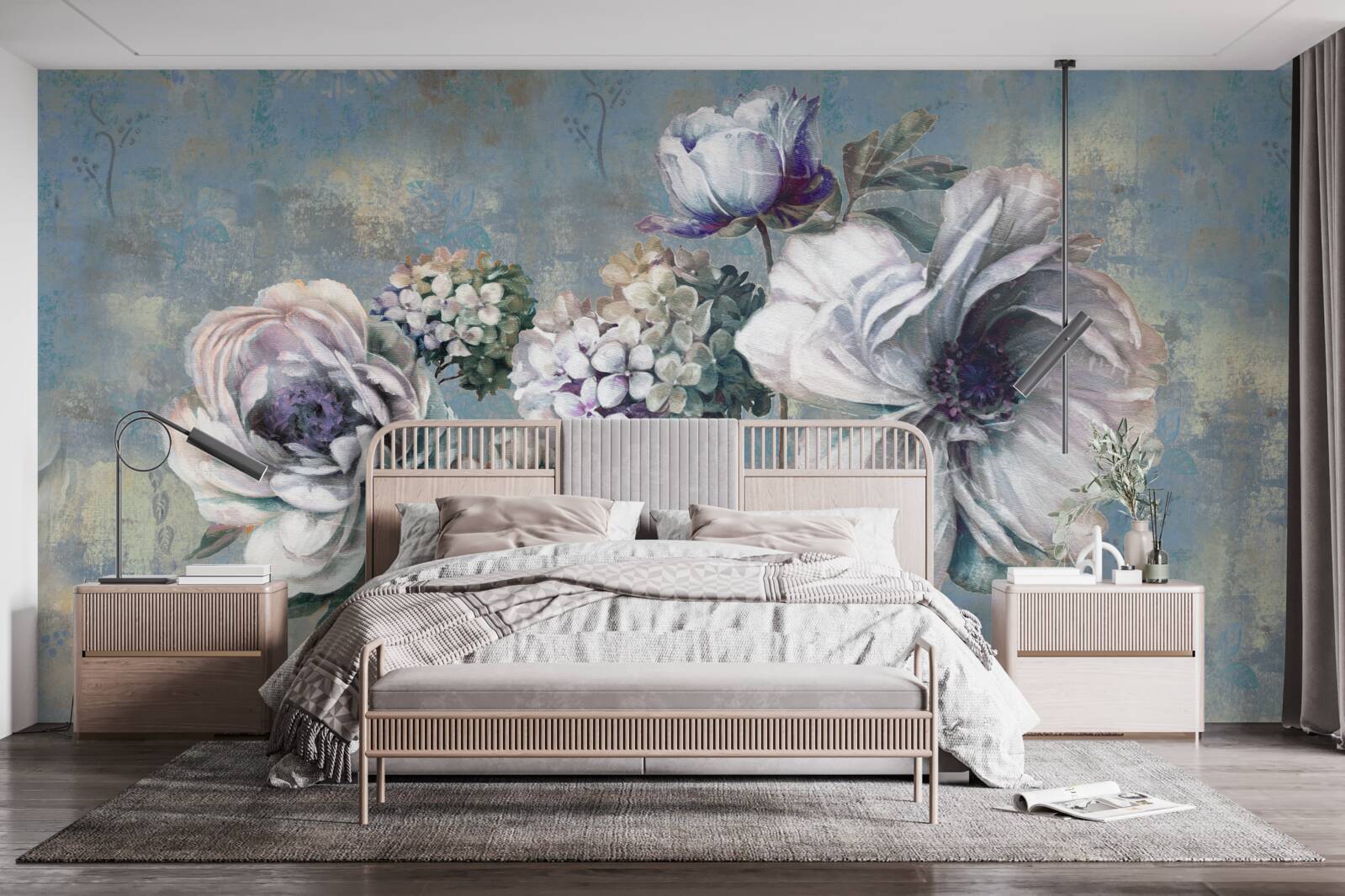 Papier peint bouquet de fleurs d'été