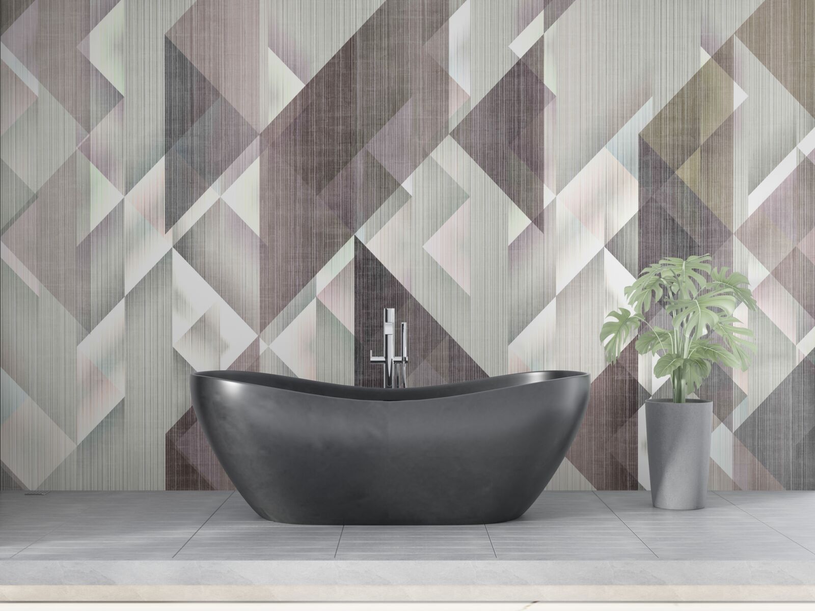 Papier peint des formes géométriques disposées verticalement