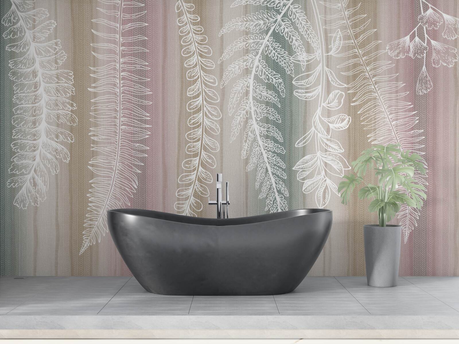 Papier peint les feuilles sont blanches avec un motif abstrait