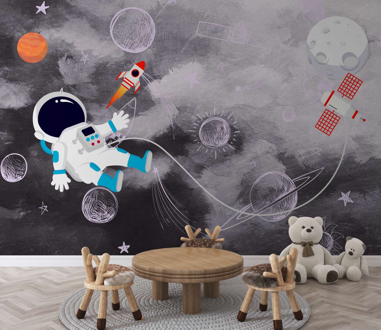 Papier peint astronaute dans l'espace sans air