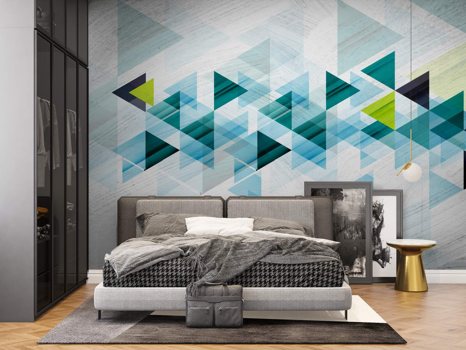 Papier peint abstraction triangulaire