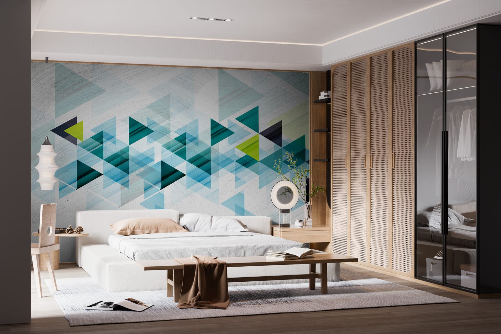 Papier peint abstraction triangulaire