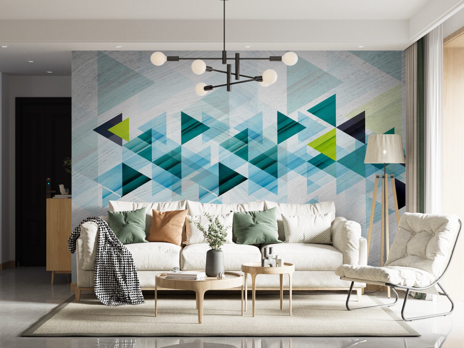 Papier peint abstraction triangulaire