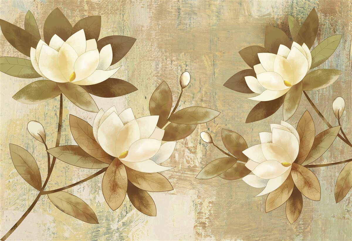 Papier peint peinture aquarelle du lotus