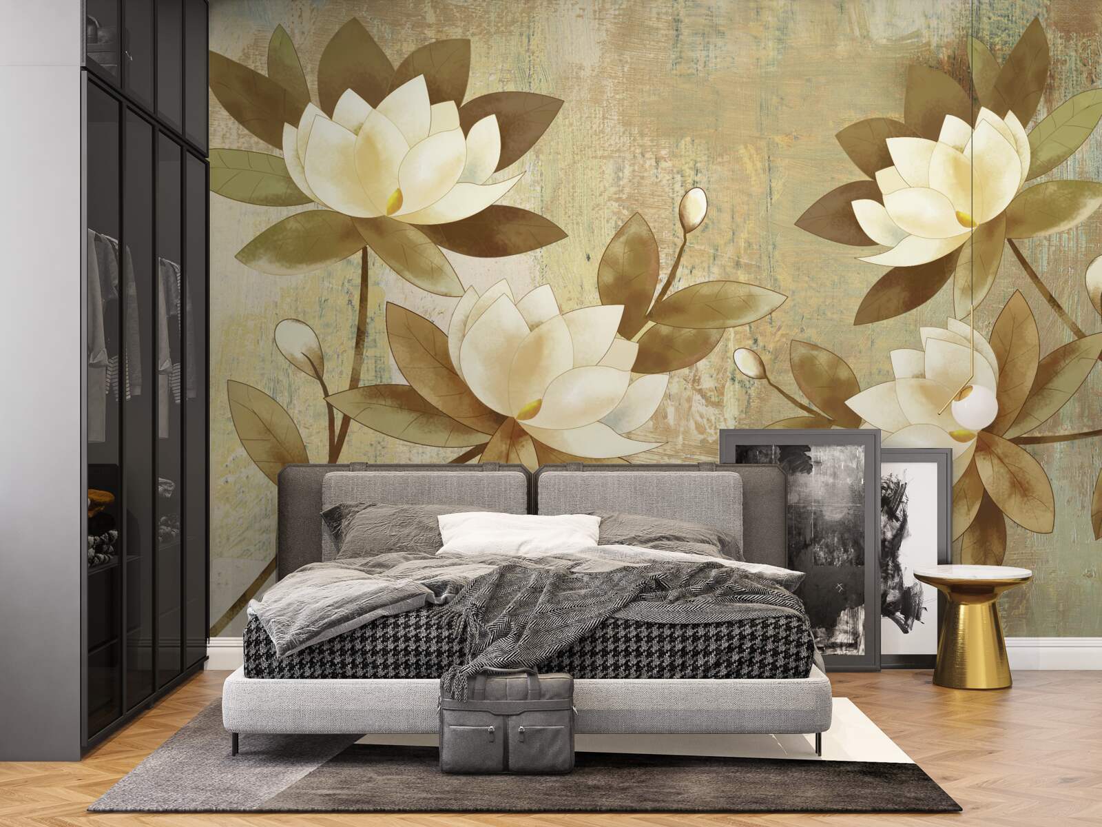 Papier peint peinture aquarelle du lotus