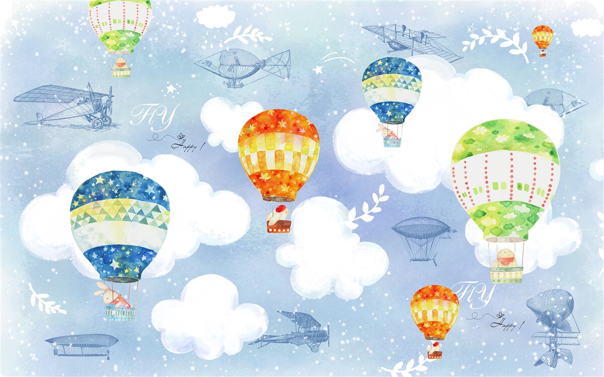 Papier peint ballons colorés