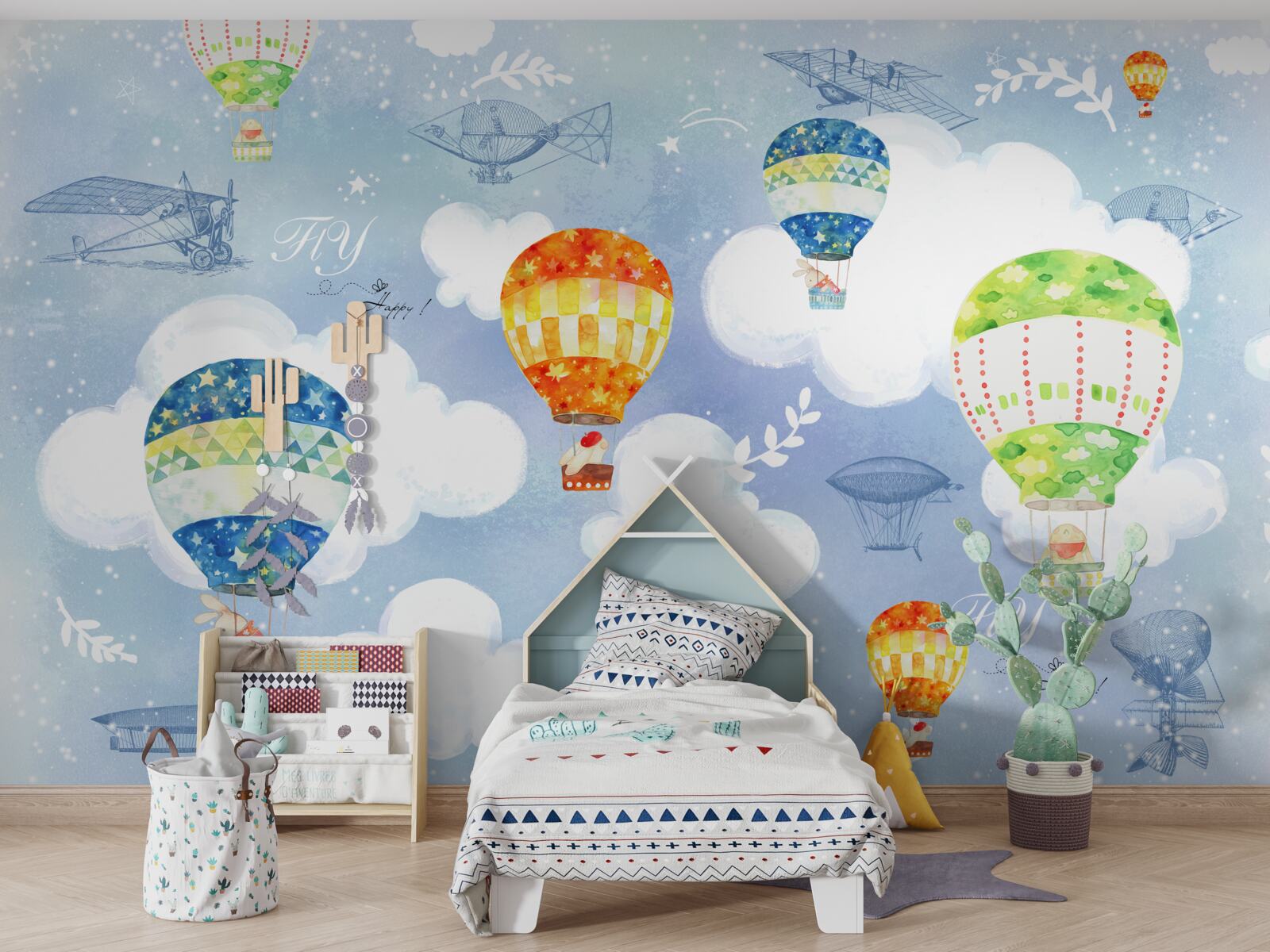 Papier peint ballons colorés