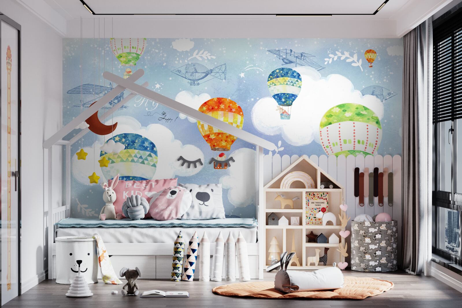 Papier peint ballons colorés