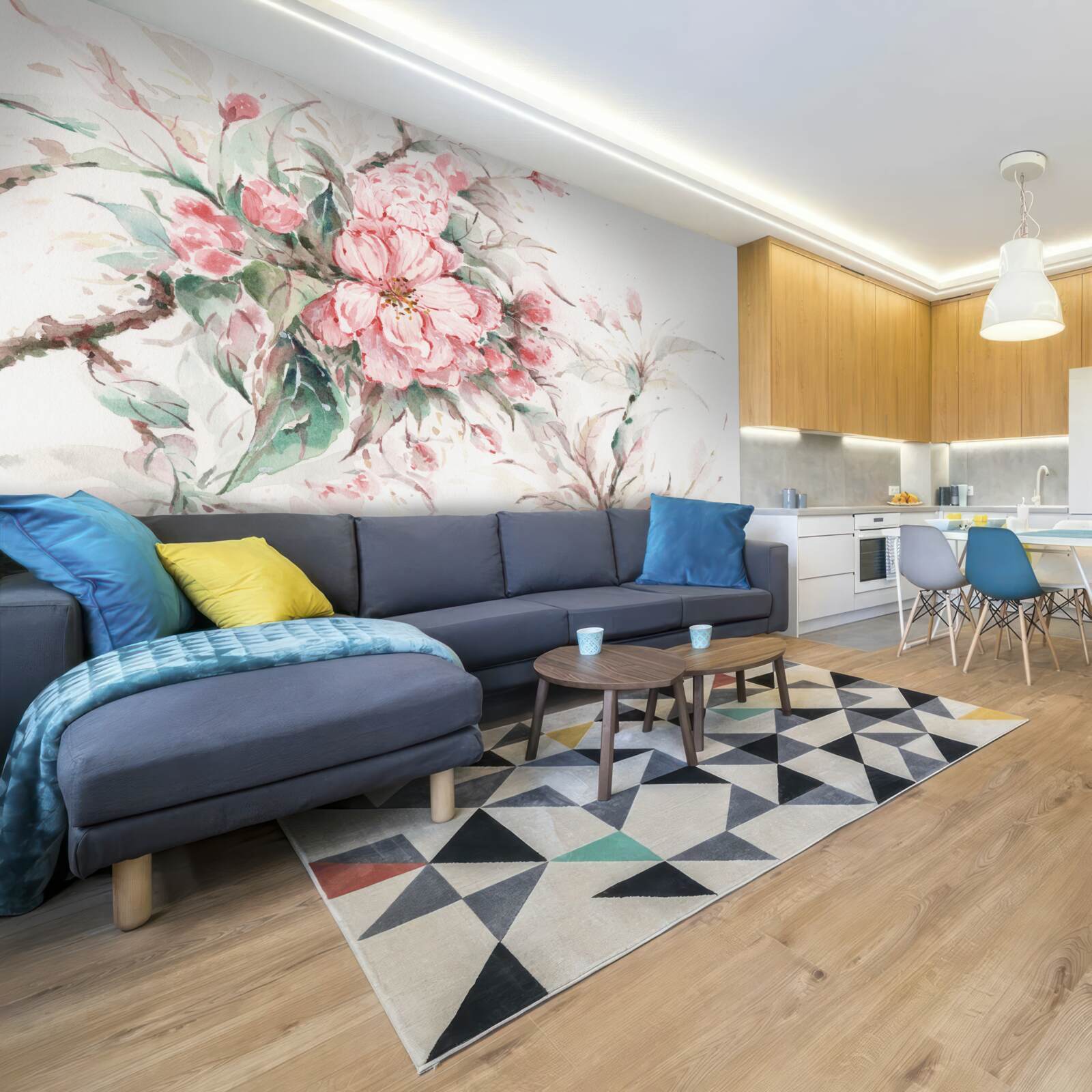 Papier peint branche légère du sakura luxueux