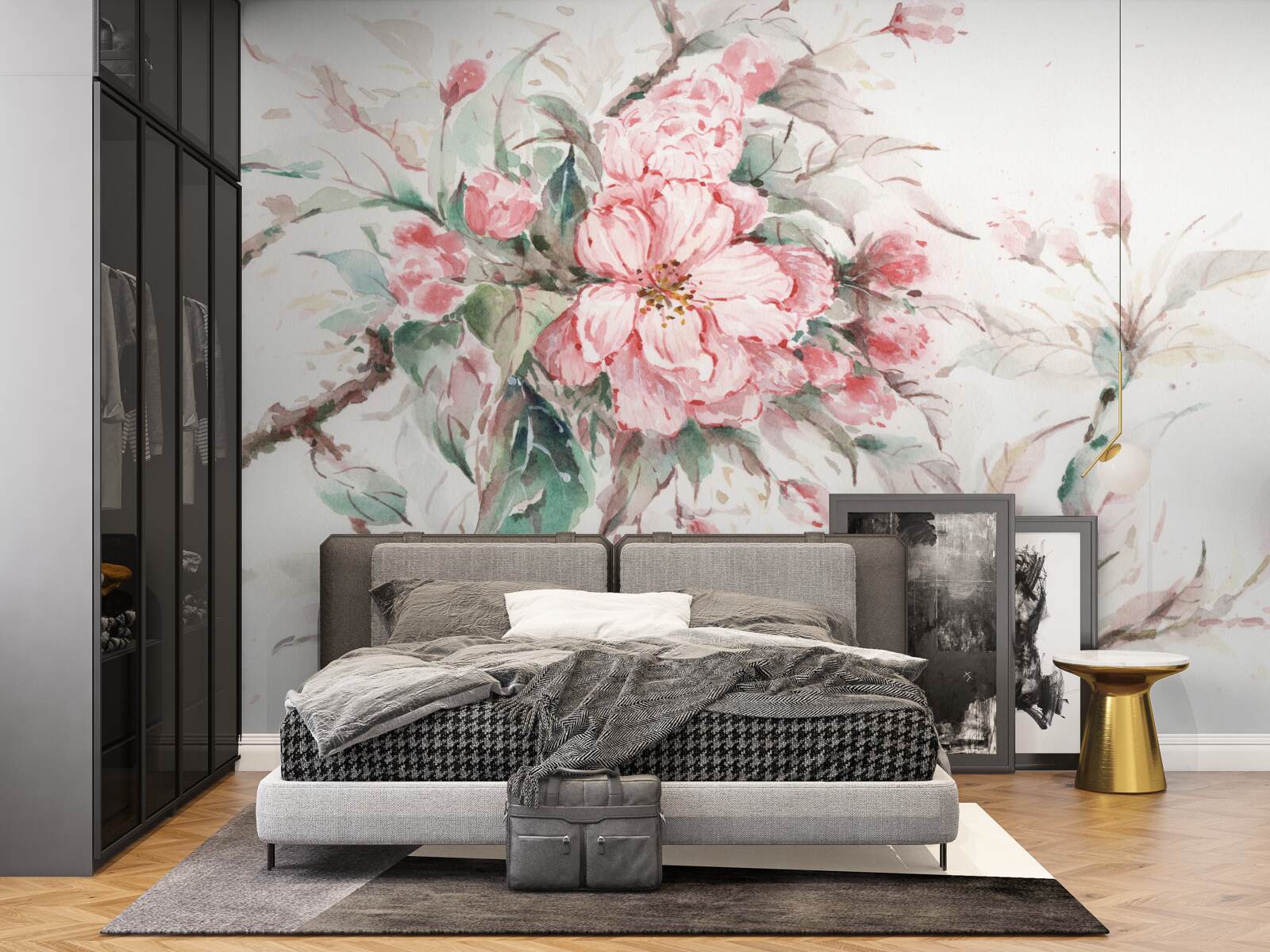 Papier peint branche légère du sakura luxueux