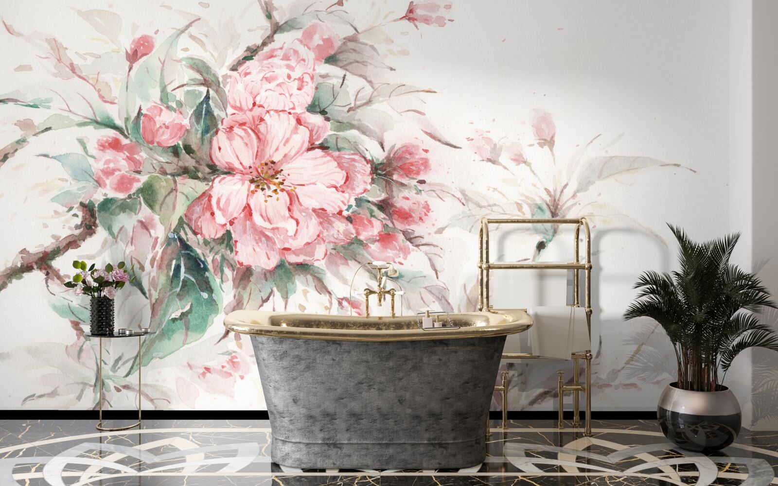 Papier peint branche légère du sakura luxueux