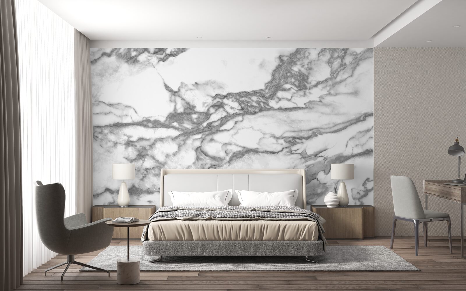 Papier peint marbre gris avec particules de poussière