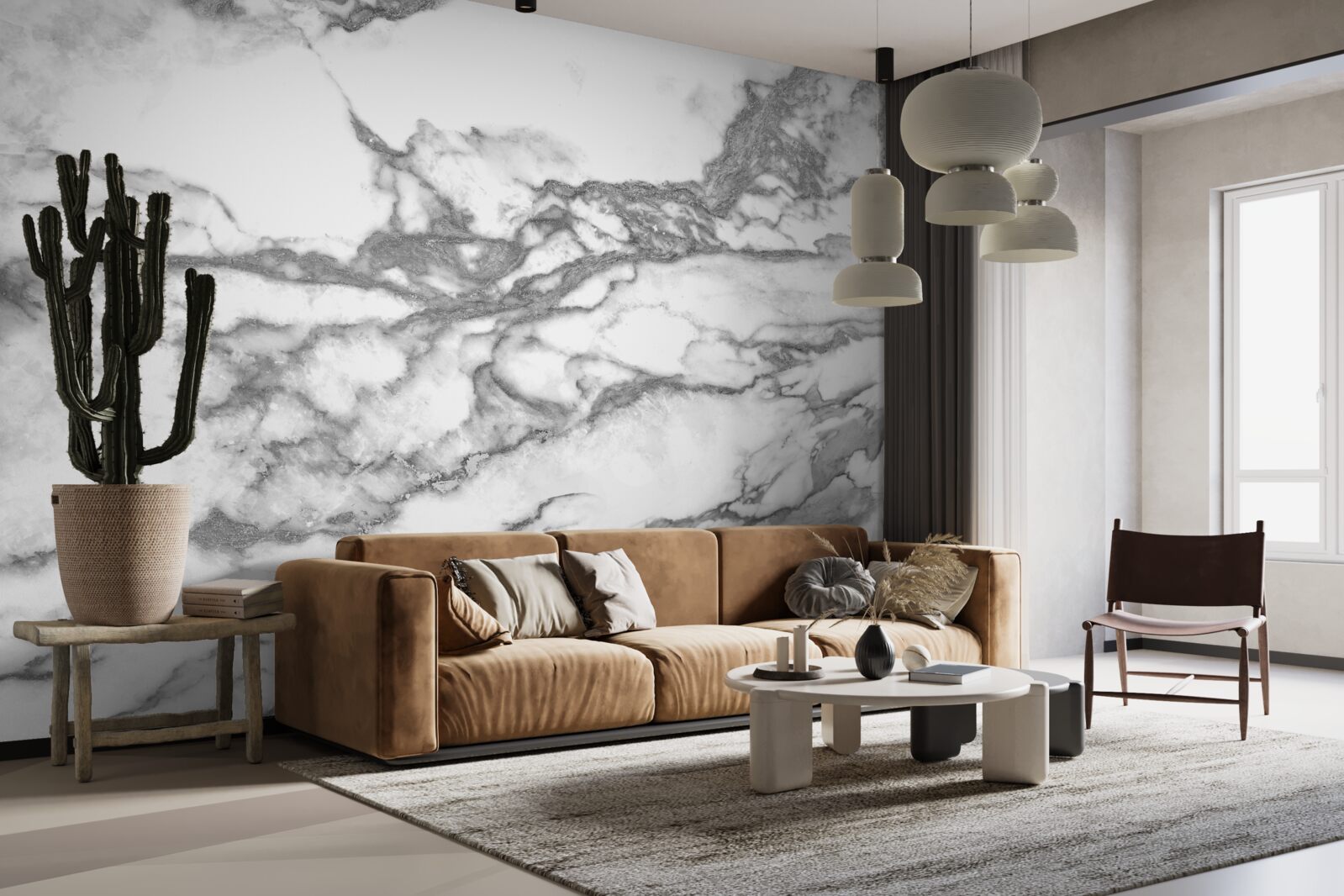 Papier peint marbre gris avec particules de poussière