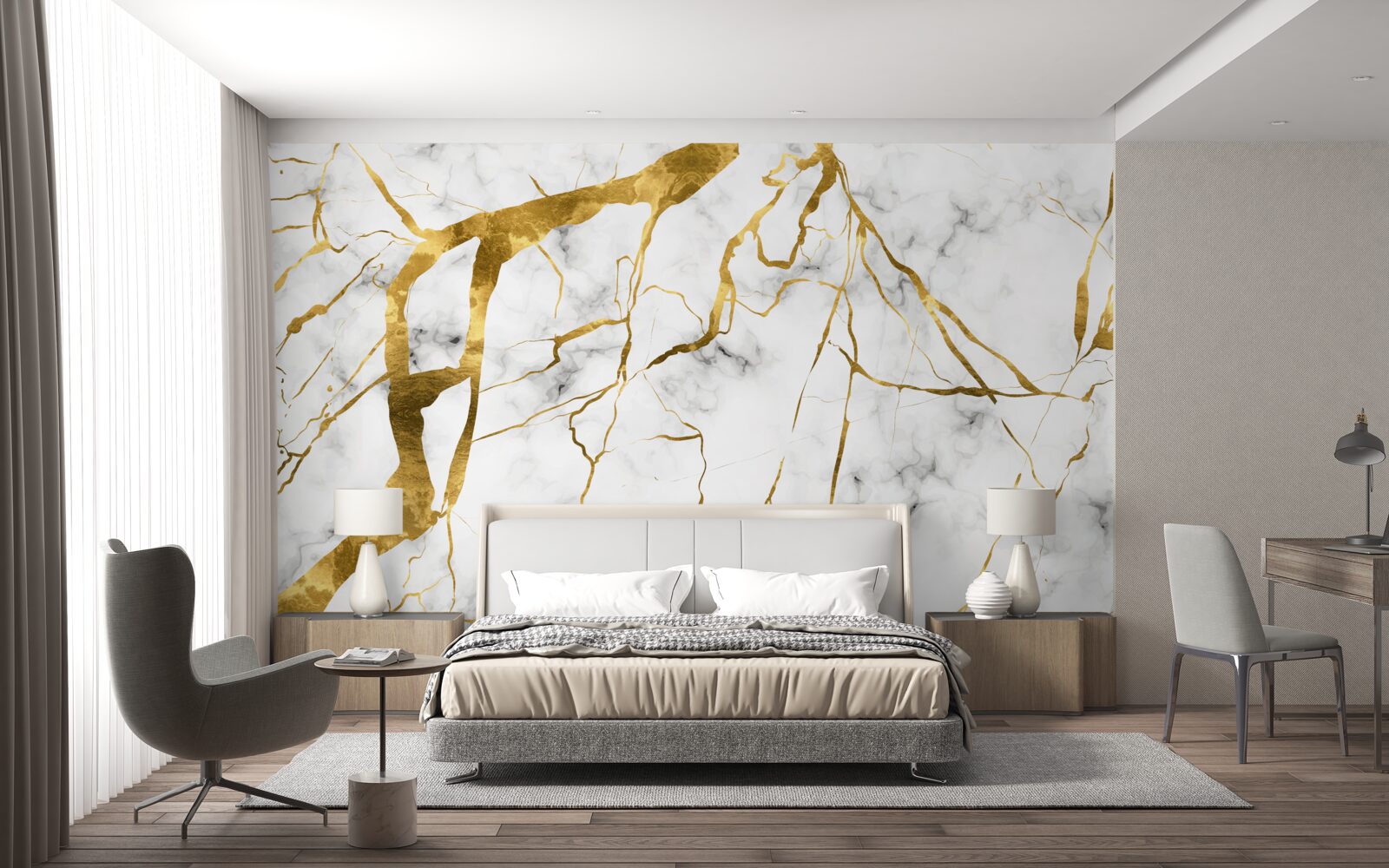 Papier peint le ciel nocturne est illuminé par des éclairs