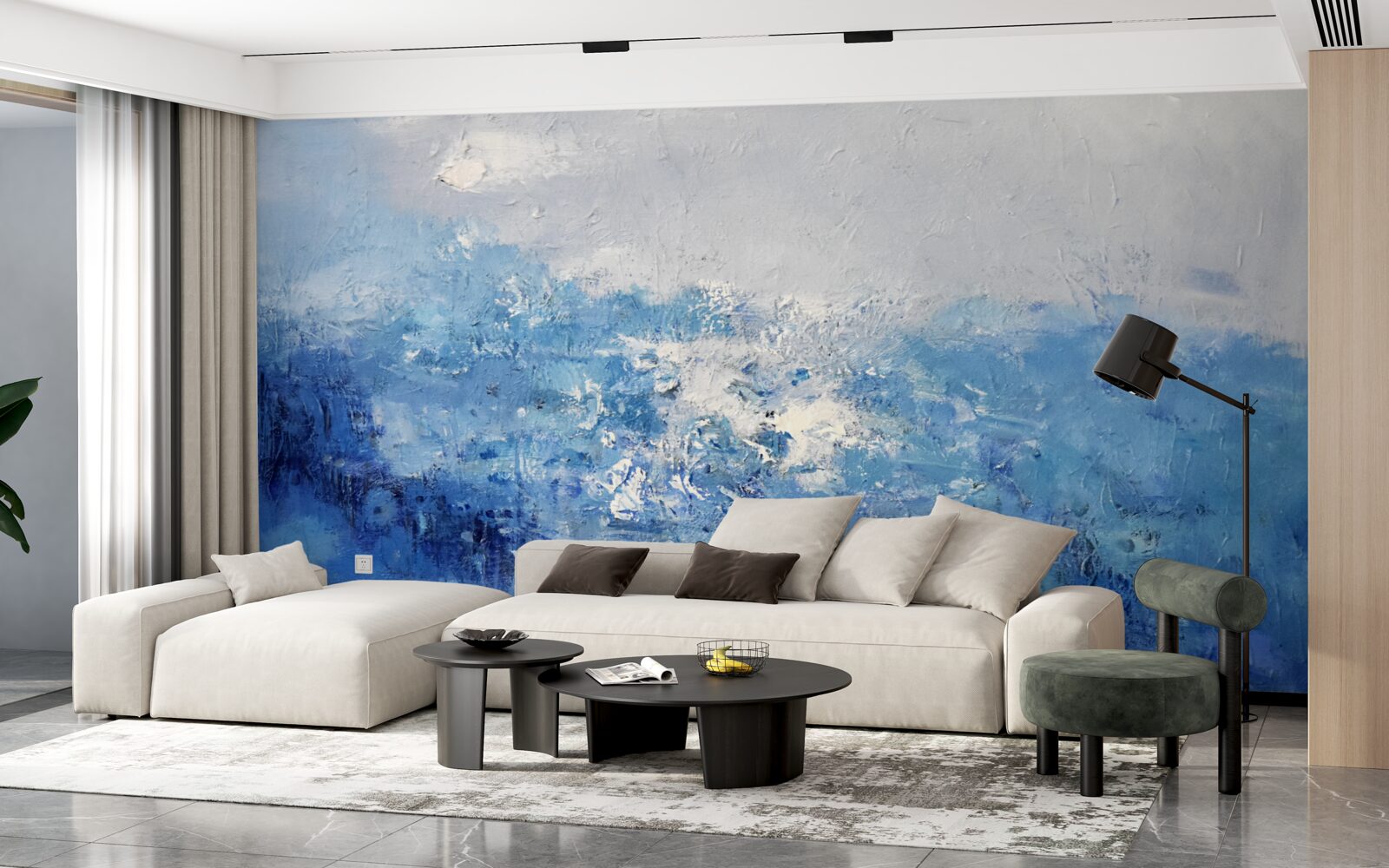 Papier peint pluie nocturne dans la forêt