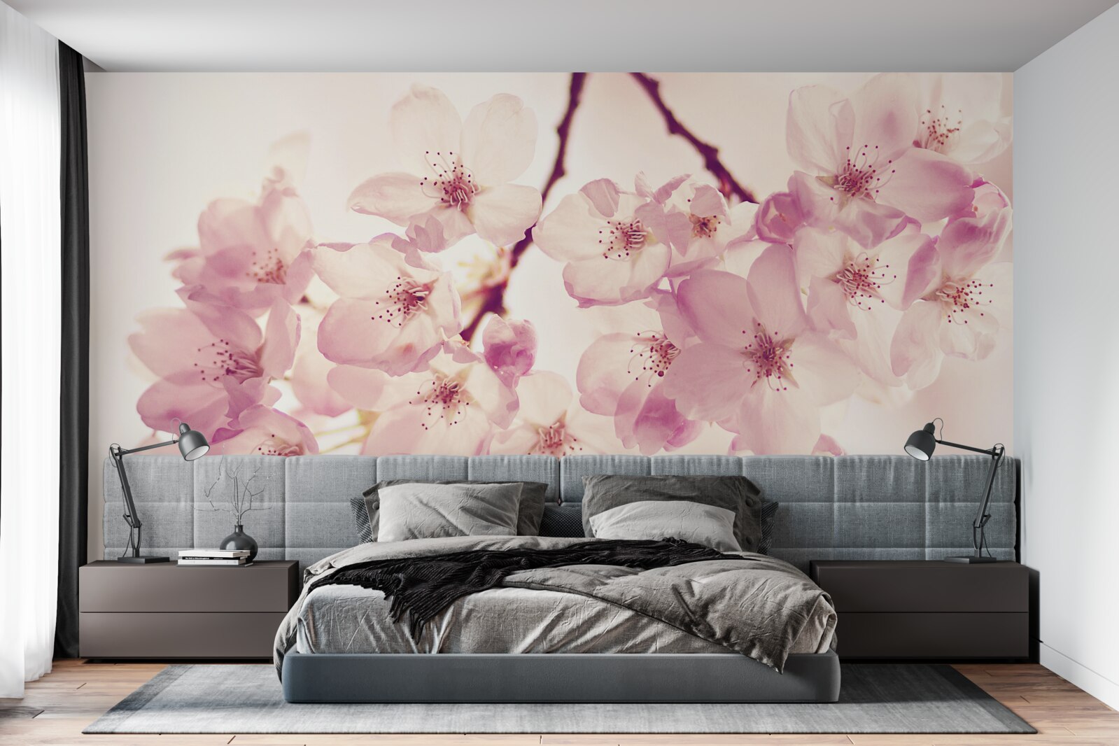 Papier peint les fleurs de cerisier sauvage, pleines de délicatesse