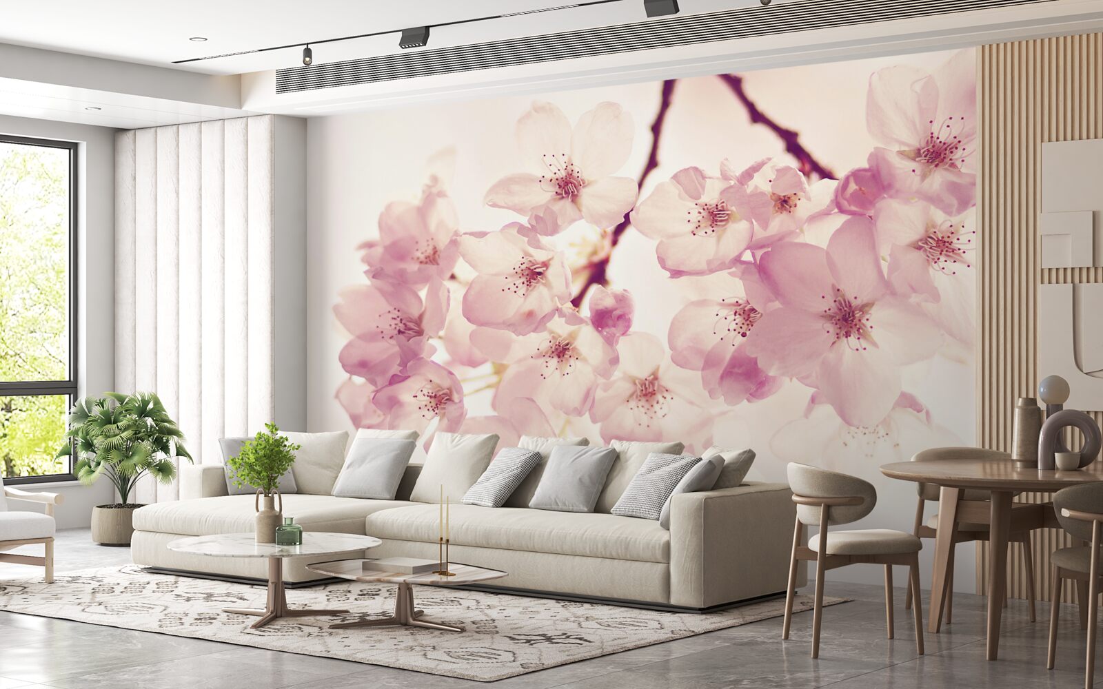 Papier peint les fleurs de cerisier sauvage, pleines de délicatesse