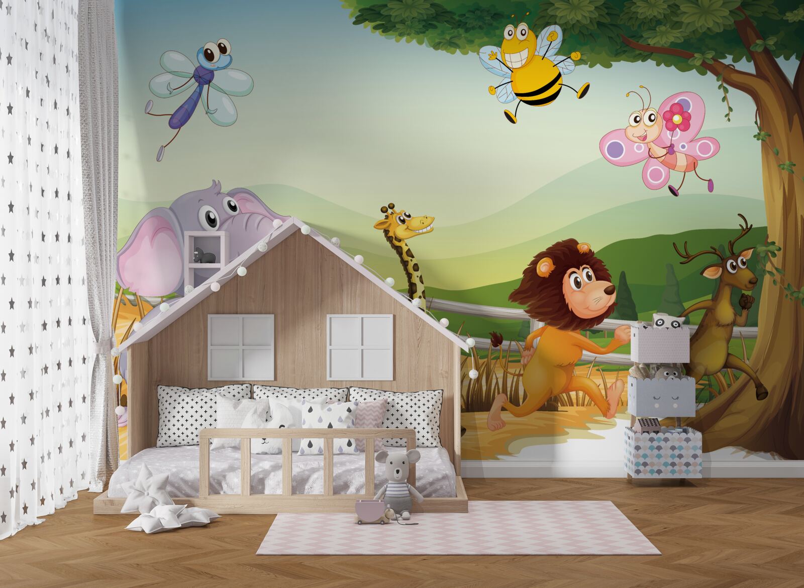 Papier peint animaux courant dans le champ