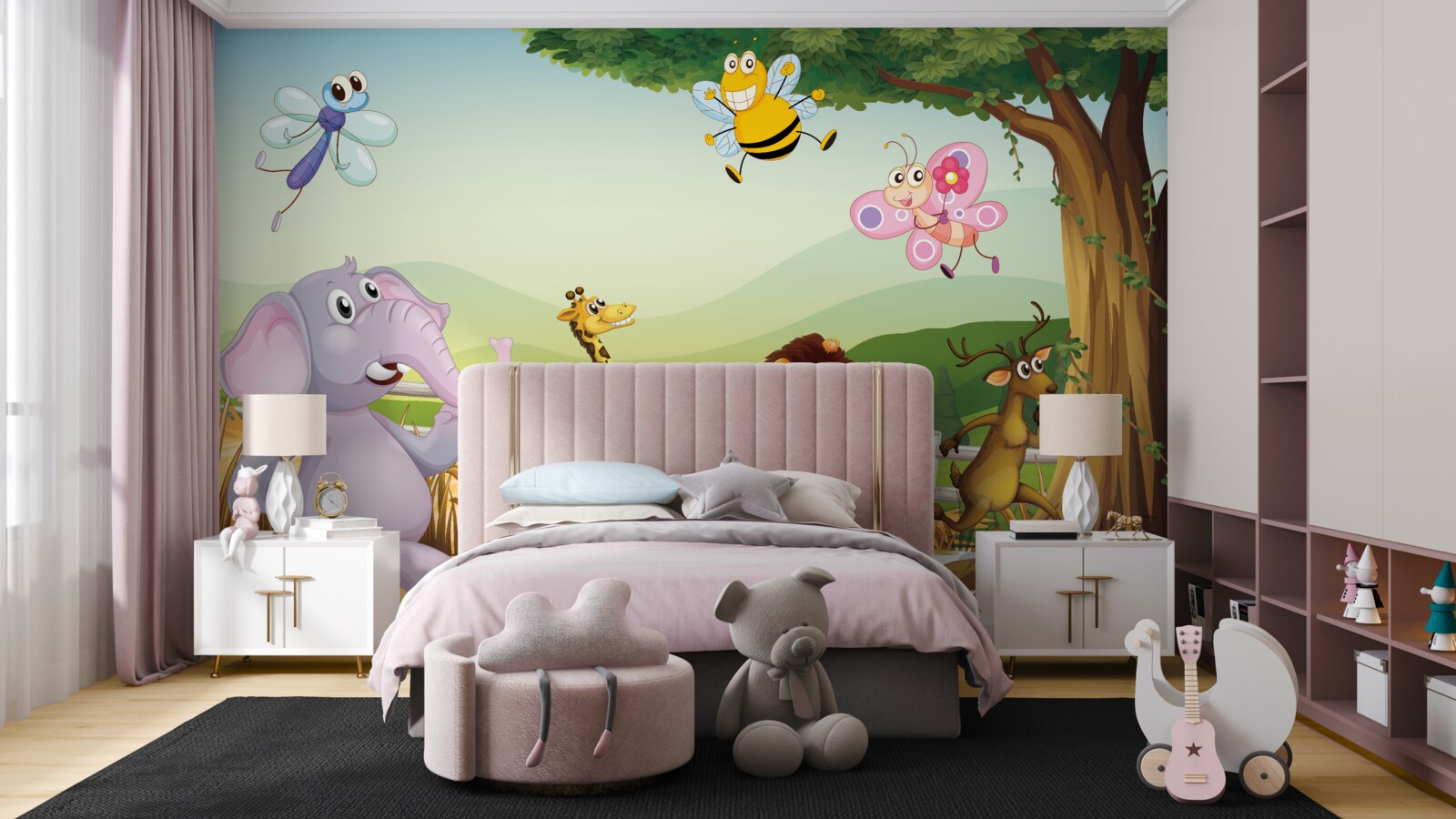 Papier peint animaux courant dans le champ