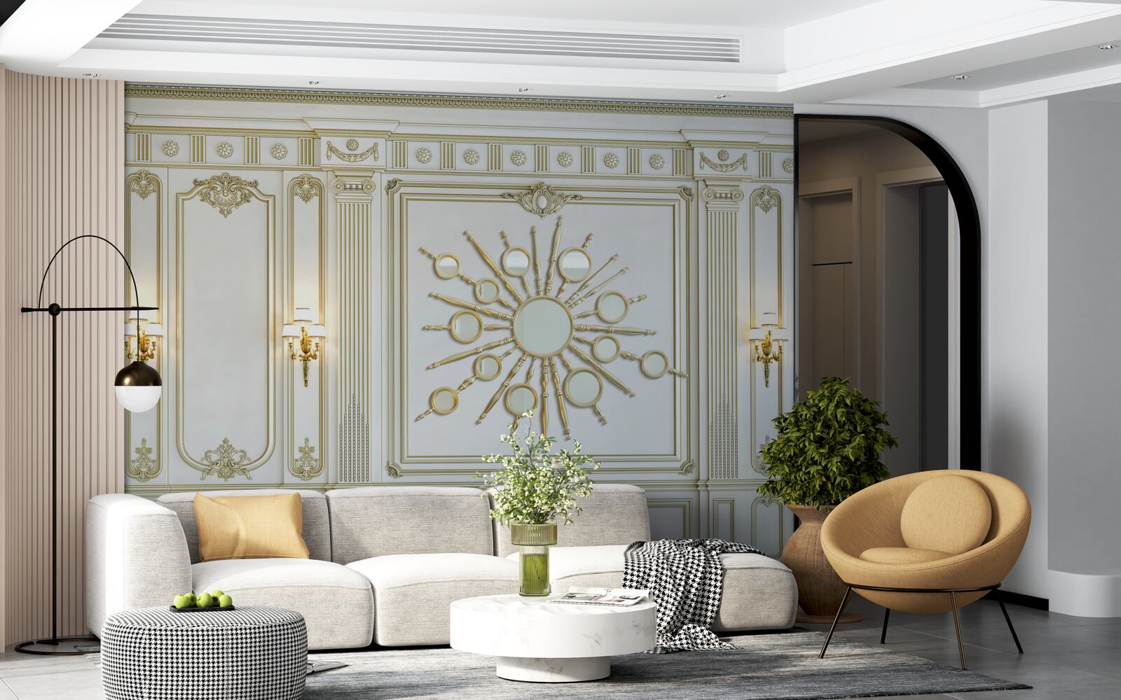 Papier peint intérieur classique