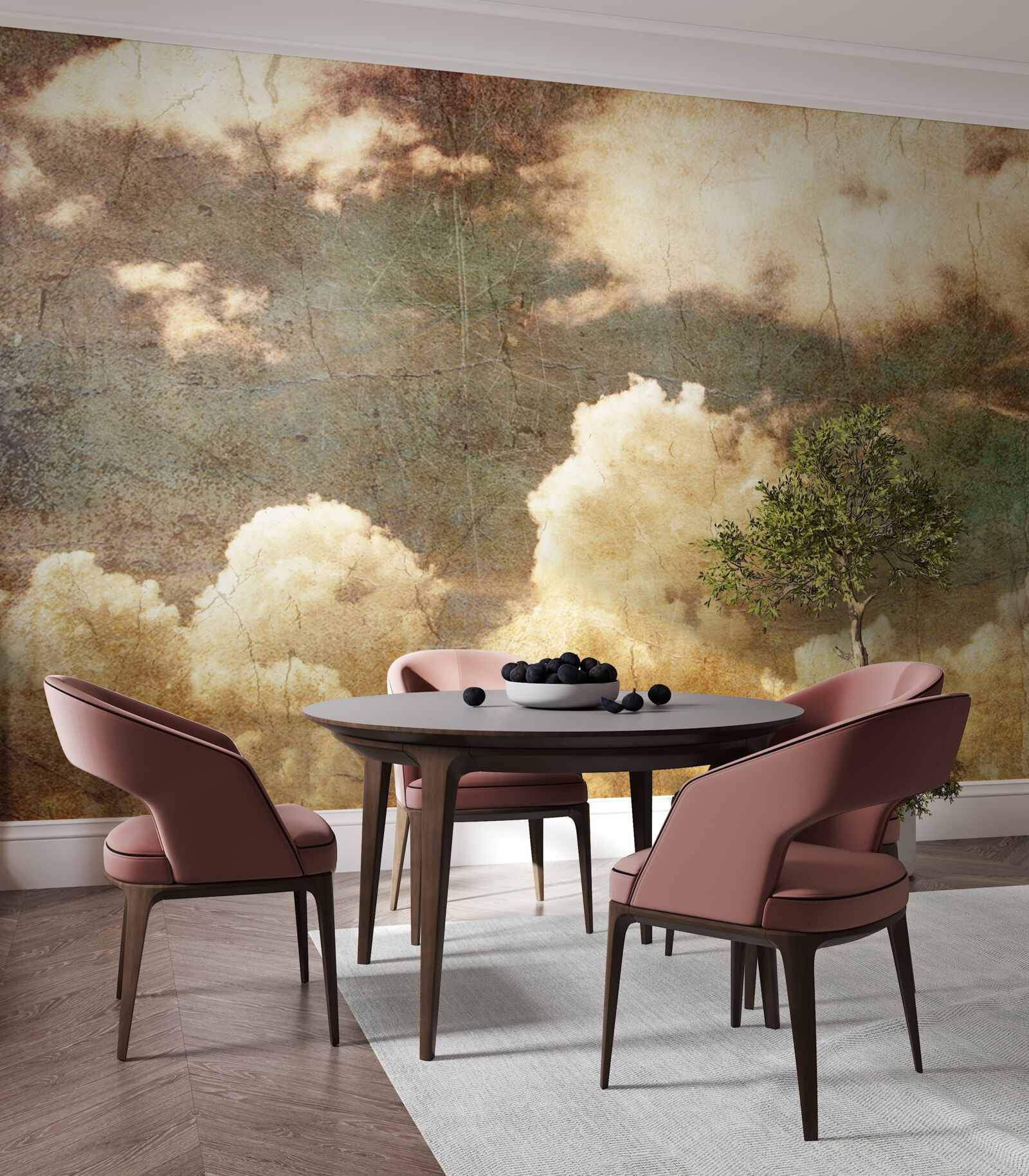 Papier peint des nuages pleins de pluie d'automne