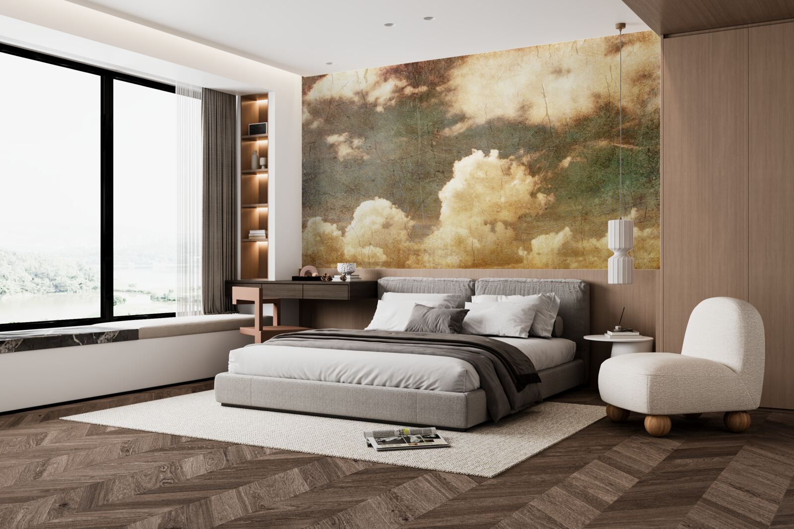 Papier peint des nuages pleins de pluie d'automne