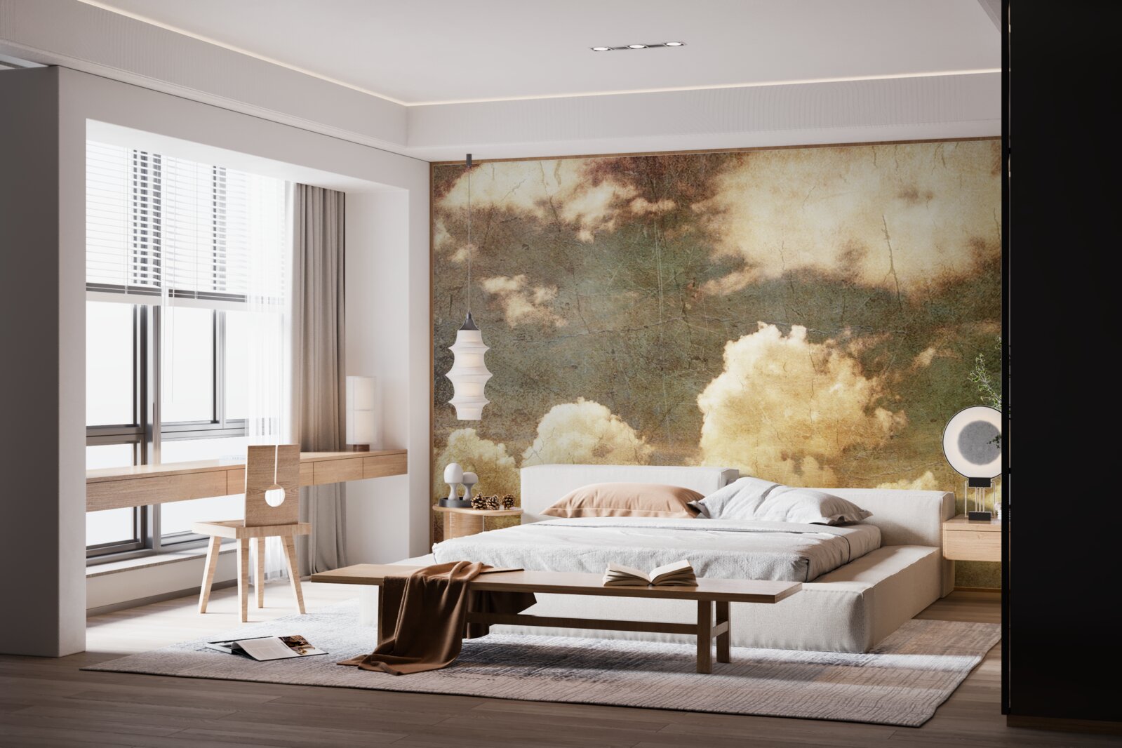 Papier peint des nuages pleins de pluie d'automne