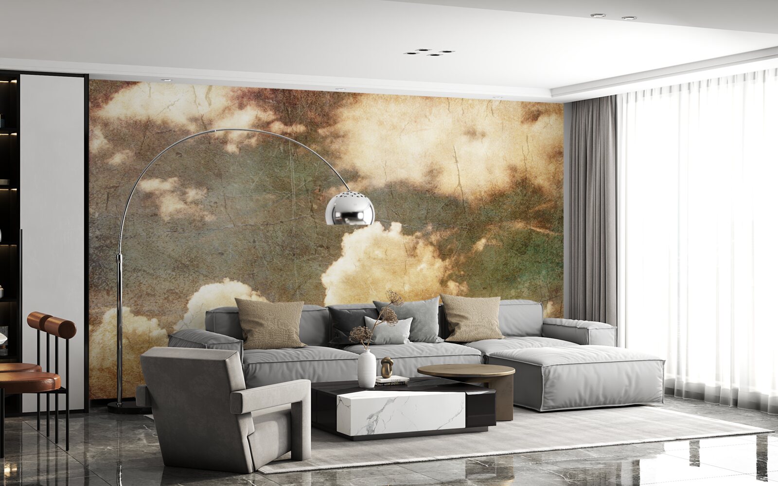 Papier peint des nuages pleins de pluie d'automne