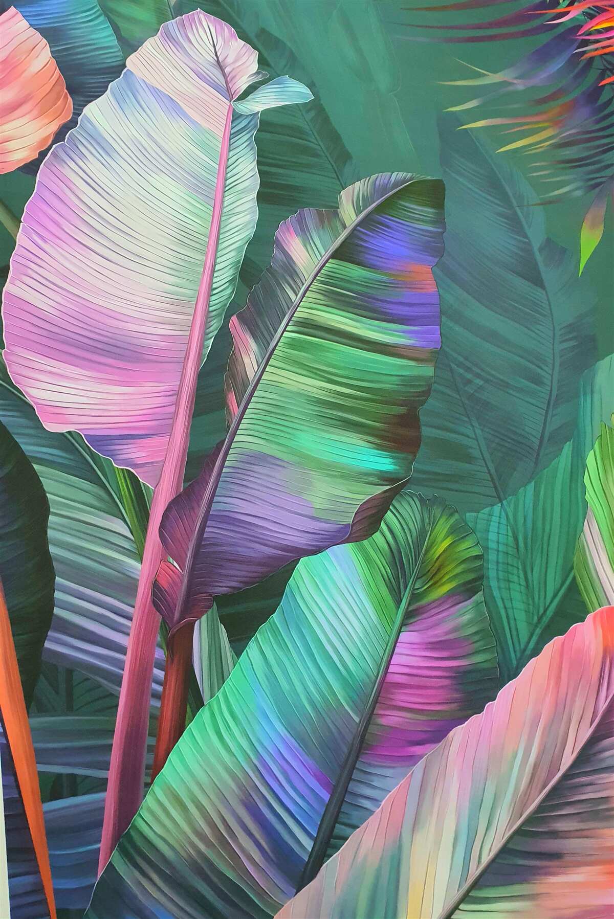 Papier peint grandes feuilles riches