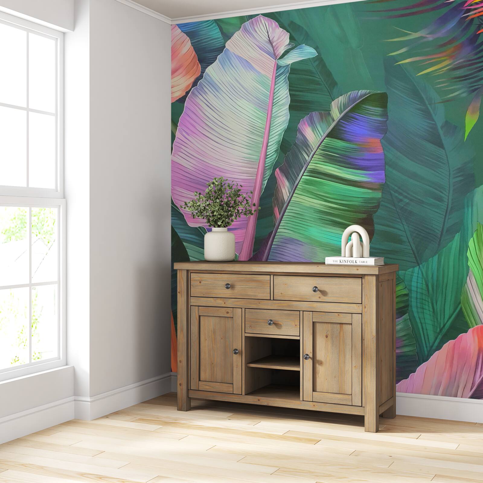 Papier peint grandes feuilles riches