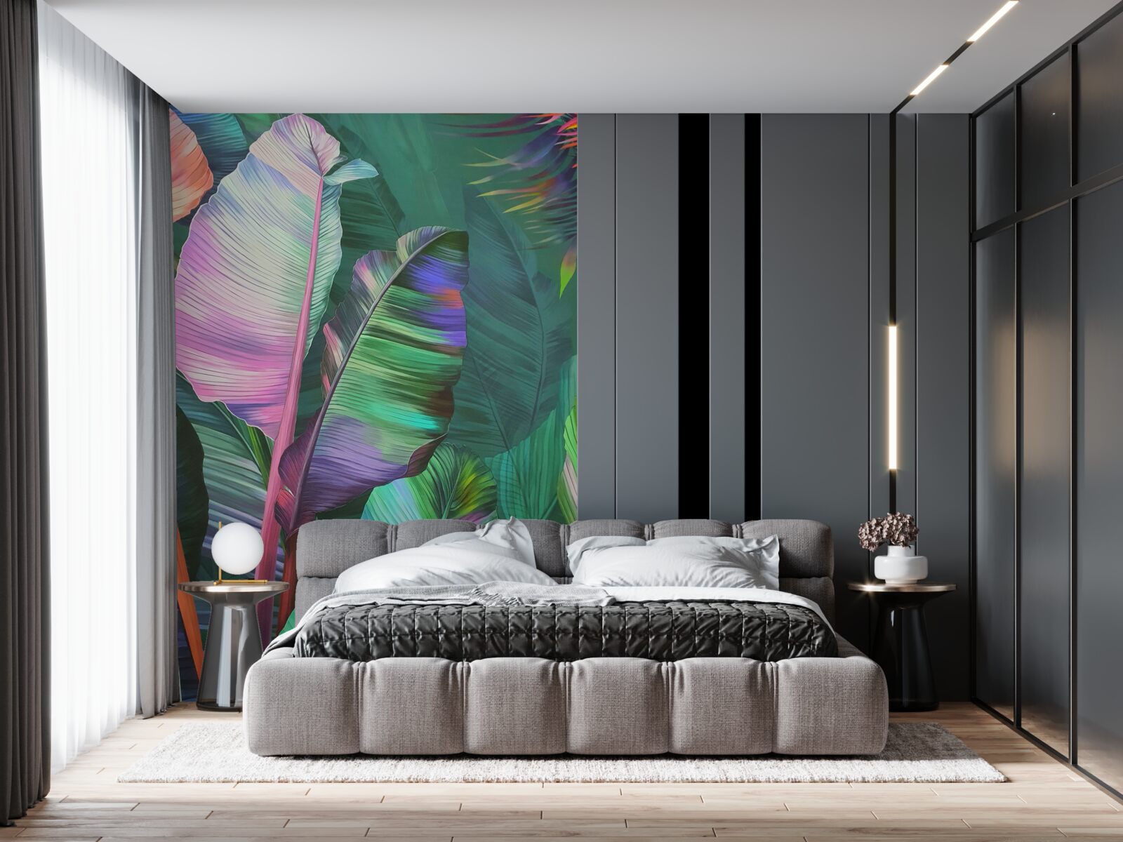 Papier peint grandes feuilles riches