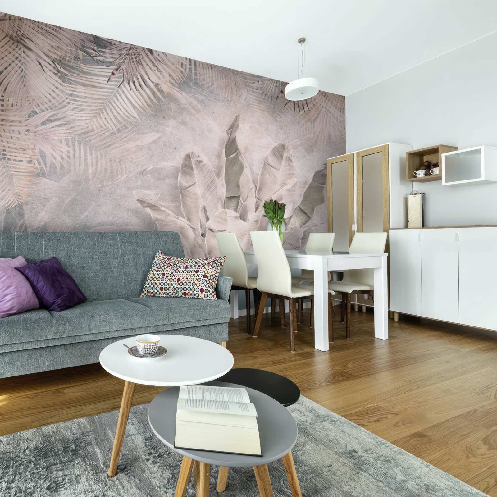 Papier peint composition de feuillage tropical