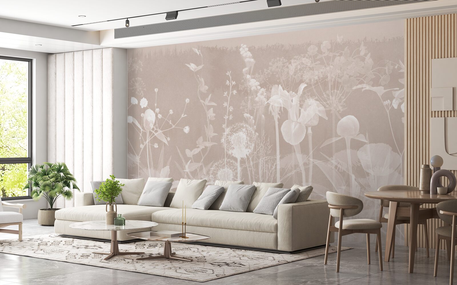 Papier peint pissenlit