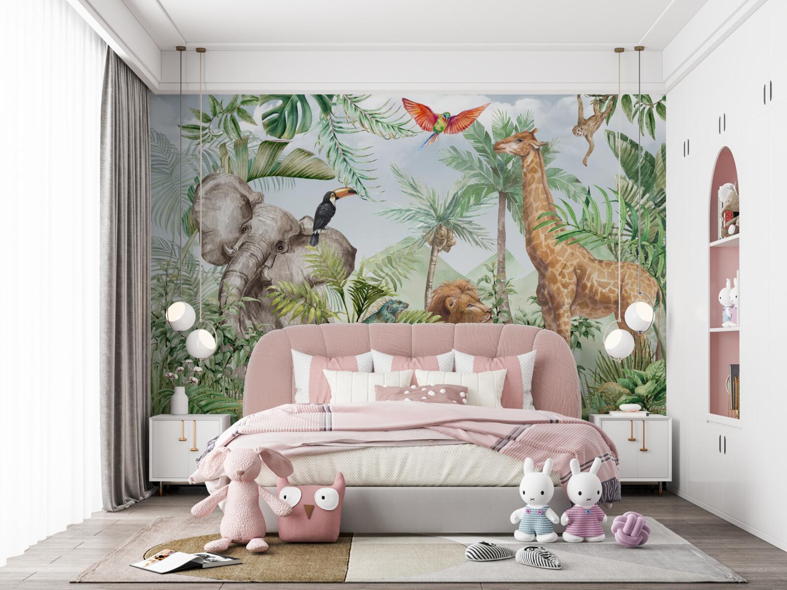 Papier peint animaux exotiques mignons